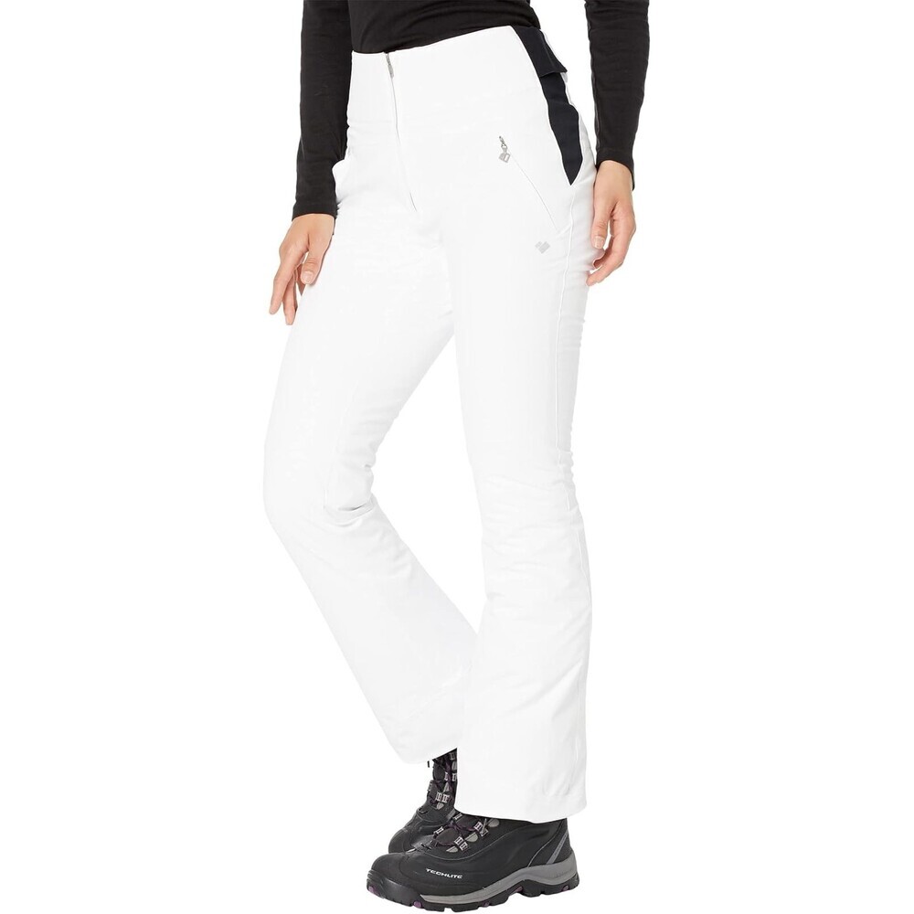 Obermeyer Cloud Nine Snow Pants Womens 16 White Nylon Ankle Zip Pockets DDR120